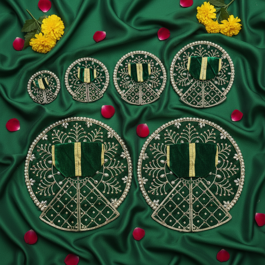 Premium Maroon Velvet Laddu Gopal Poshak | Heavy Embroidery & Pearls