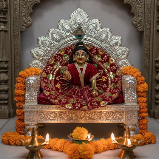 Royal Maroon Heavy Sequin Work Laddu Gopal Poshak with Velvet Fabric | Designer Embroidered Dress