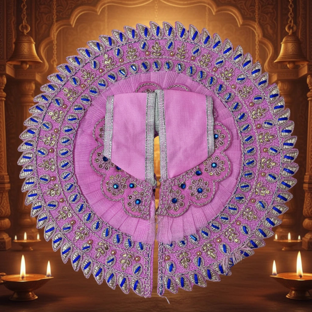 Laddu Gopal Ji Pink Designer Poshak