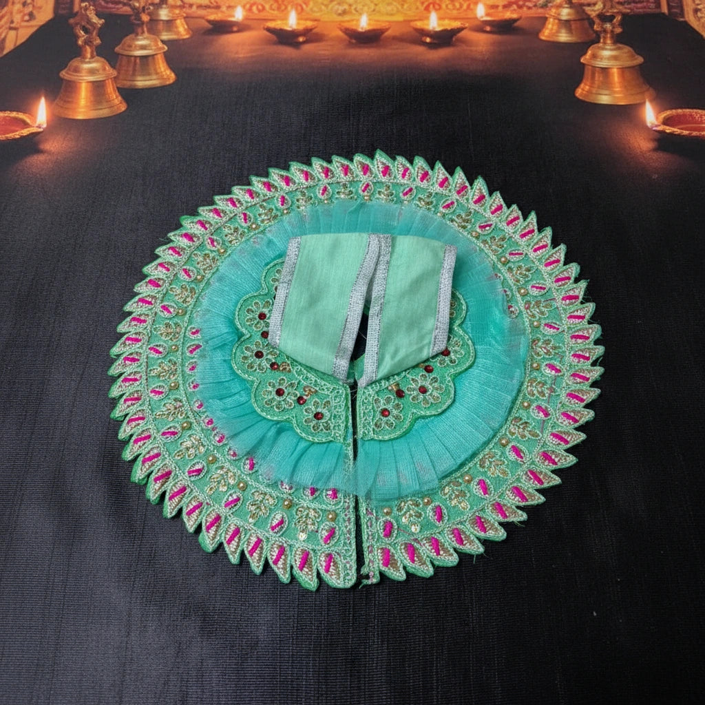 Laddu Gopal Ji Green Summer Poshak