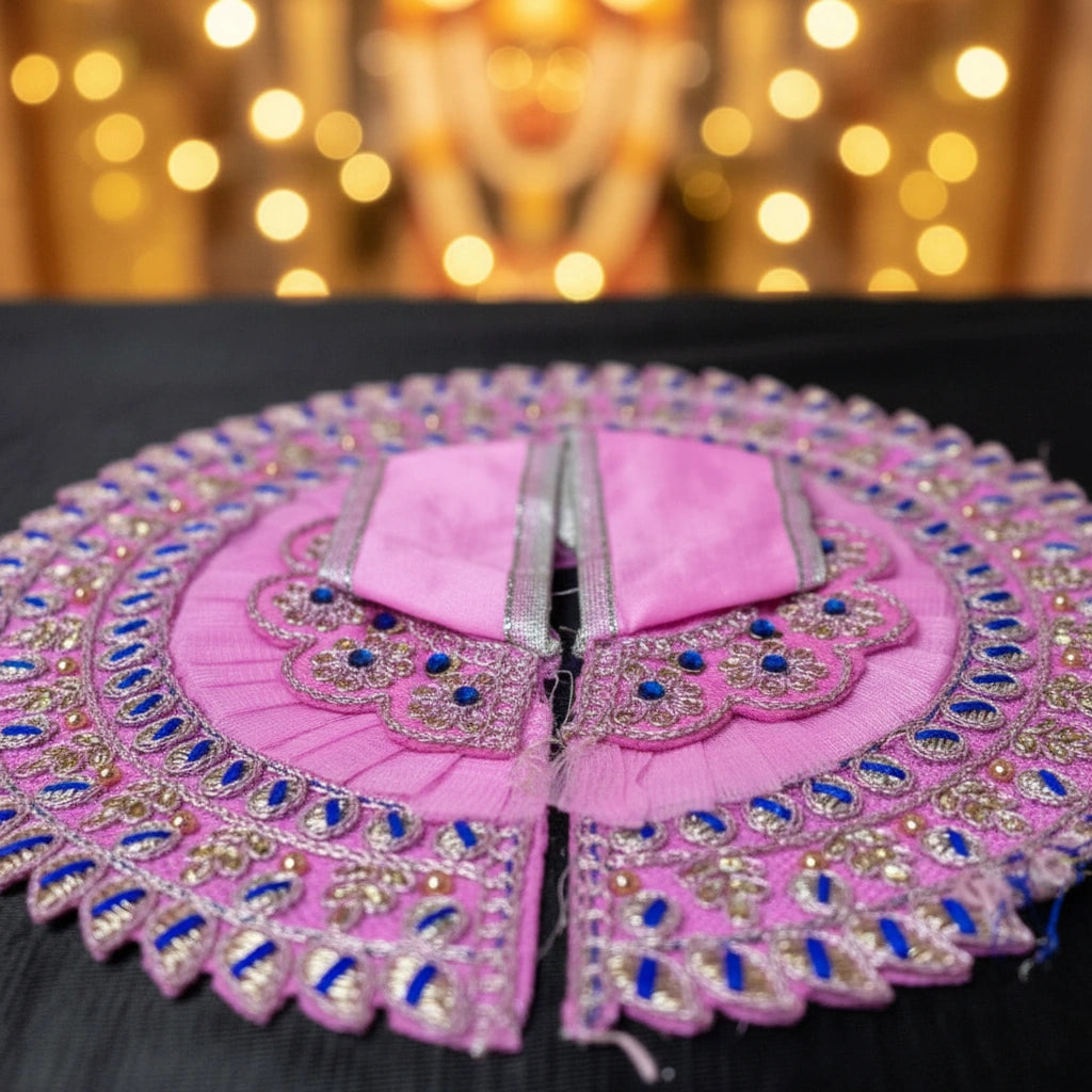 Laddu Gopal Ji Pink Designer Poshak