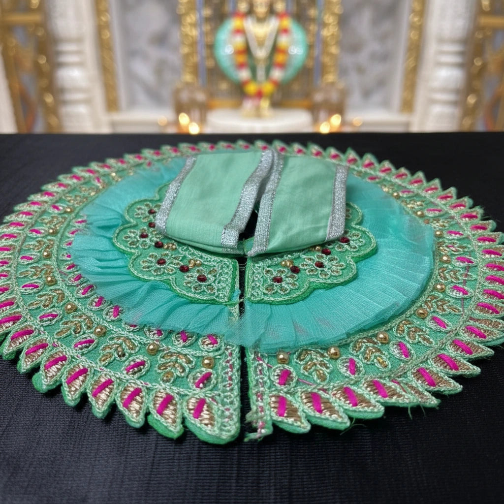Laddu Gopal Ji Green Summer Poshak