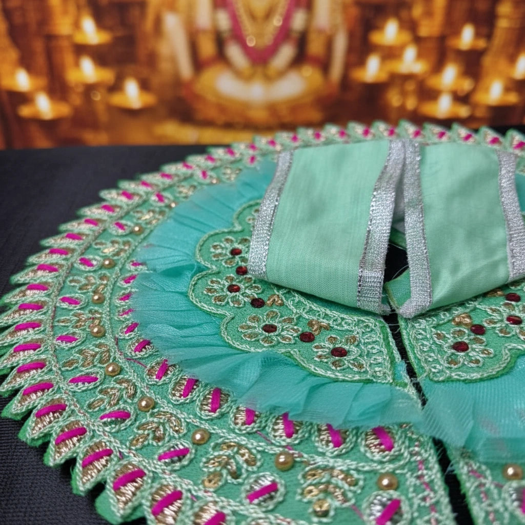 Laddu Gopal Ji Green Summer Poshak